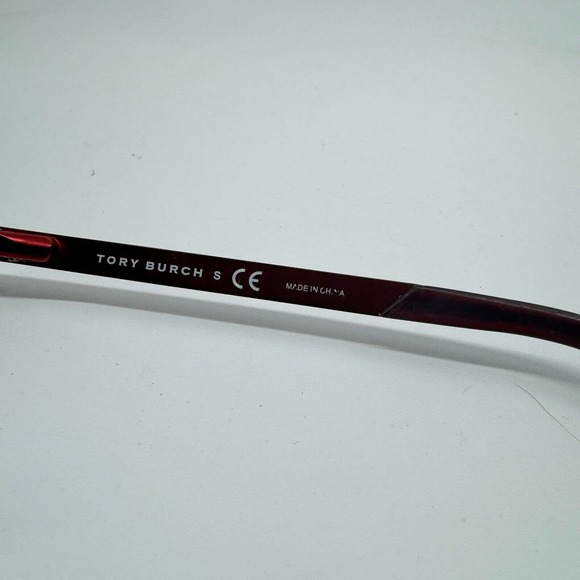 Tory Burch Eyeglasses TY1013 346 Burgundy Rectangular Metal Frame 51[]17 H10072 - Picture 6 of 7